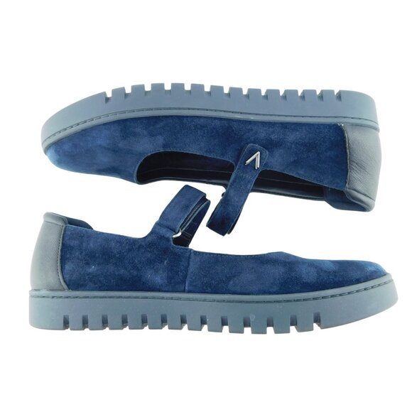 VIONIC Royal Blue Suede Leather Mary Jane Flats 10 - Picture 3 of 7